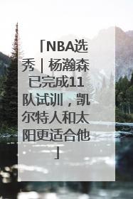 NBA选秀｜杨瀚森已完成11队试训，凯尔特人和太阳更适合他